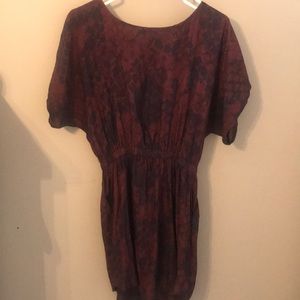 Express snake print short dress